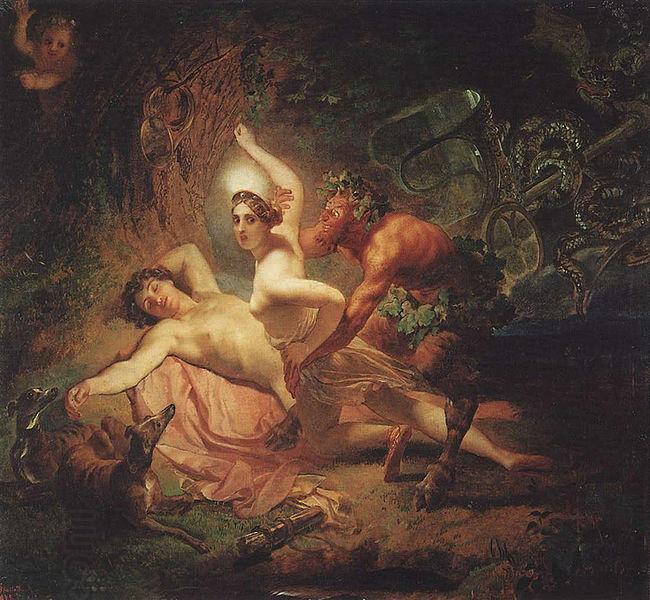 Karl Briullov Endymion and Satyr oil painting picture